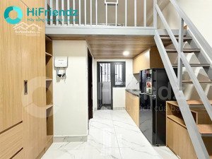 chung cư mini duplex đầy đủ nội thất ban công cửa sổ, gần hàng xanh sát quận 1