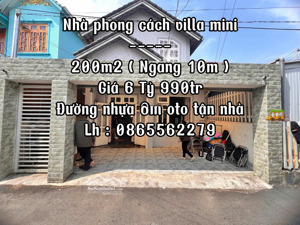 bán căn nhà giá mềm, 200m2, đường nhựa oto tận nhà, giá 6 tỷ 990tr