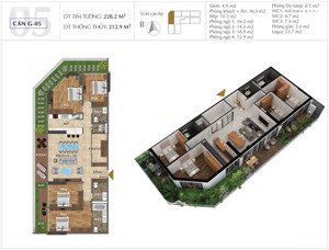chủ mót bán giảm sâu còn 21,9tỷ cho căn 212m2, sunshine golden river full nội thất cao cấp, căn góc