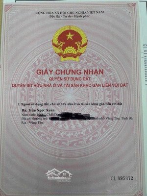 bán nhà mặt phố đinh tiên hoàng, 16,9 tỷ, 97,4m2, giáp chợ xóm lưới, khách sạn fusion vũng tàu