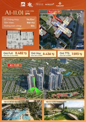 allumi căn 3 ngủ ít ỏi còn lại, nhanh tay sở hữu ngay , quà tặng chính sách cho khách hàng quan tâm