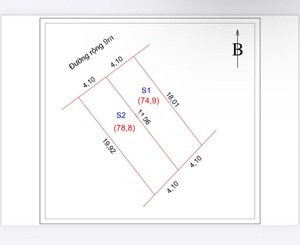 bán đất đẹp xóm thuận phong, hưng hòa, đường 9m, tây bắc. 74.9m2, giá 1.45 tỷ. lh: 