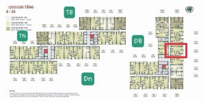 suất nội bộ - 2pn 2wc giá chỉ 40tr/m2, tầng 22 view thoáng hướng đông bắc