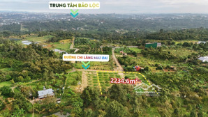 đất giáp suối 2 mặt view độc bản đường chi lăng bảo lộc - dt: 2.234,6m2 - mặt tiền 52m vuông vức