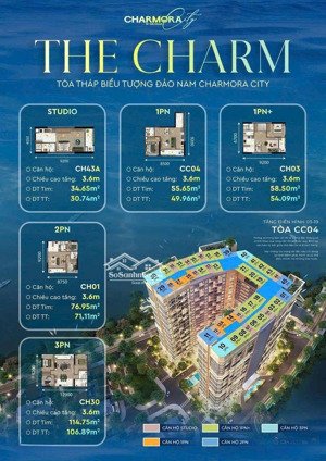 tòa the charm căn giá thấp hơn 1ty so với cùng tầng đầu tư ngay giá từ cdt