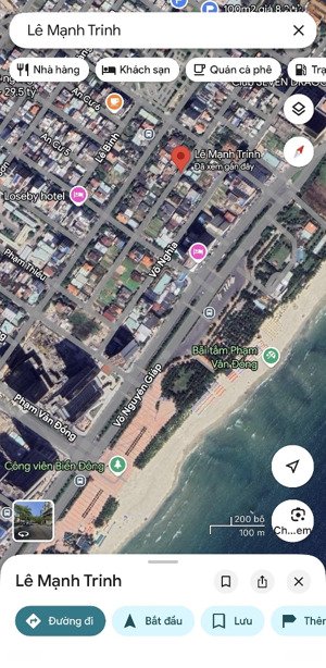 bán lô đất đường lê mạnh trinh , sát biển mỹ khê 200m . diện tích 103m2 ,view biển giá 17 tỷ