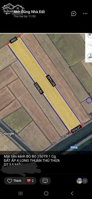 Cần bán đất lúa mặt tiền kênh BoBo