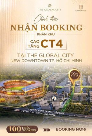 masteri cosmo central the global city | 4 mặt tiền liên phường - d3 - nhạc nước - soho | ck 14%