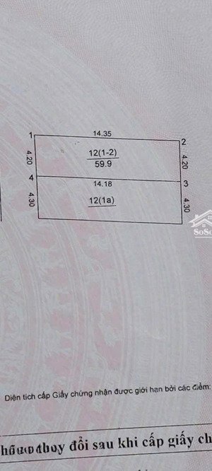 cần bán 60m2(4,2x14,3) đất thổ cư thôn lê xá xã đông anh đường rộng 3m