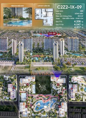 siêu hiếm - căn 2pn view vinwonders water park giá chỉ từ 4,2 tỷ tại masteri era landmark!