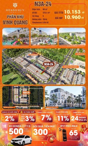 duy nhất 1 căn liền kề giá tốt phân khu vinh quang mã căn: n3a-24 căn liền kề đối di