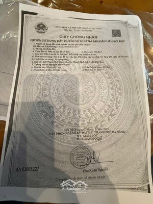 cần bán lô đất mặt tiền đường 7.5m lề 4m số 129 phạm nhữ tăng - thanh khê - tp đà nẵng