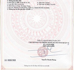 bán đất 1 sẹc hẻm 125 vườn lài sát sông sg. diện tích: 5.2x9.6m giá 5.2 tỷ đường bê tông 4m