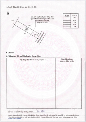 đất mặt đường lê văn thanh, xã long thành. nhựa 8m. dt 140m2 (5x28) sổ sẵn sang tên ngay.