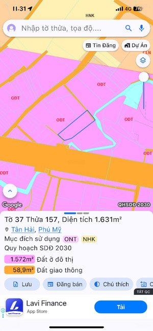 bán lô đất 2 mặt tiền đường cách tuyến tránh quốc lộ 56 chỉ 10m có sẵn 300tc, tân hải tphcm mới