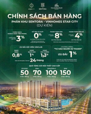 chính sách siêu hấp dẫn tại sentosa vinhomes star city thanh hoá