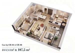 siêu phẩm mới ra: 3pn 107m2 - chỉ 10,8 tỷ - tầng cao view đẹp. bán nhanh trong tháng 12 ib zl