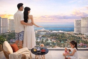 căn hộ 2 phòng ngủ căn góc view sunworld + biển