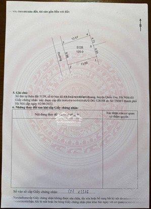 đất đẹp tại xã hưng đạo, quốc oai, hà nội, 4,6 tỷ, 120m2