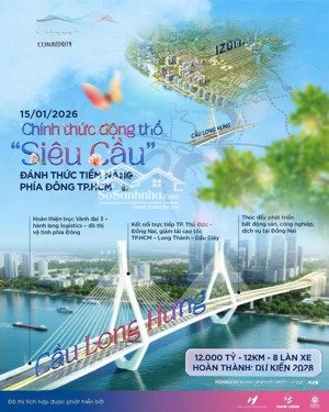 hạ tầng cầu đổ bộ đồng nai ,khởi công cầu long hứng ,cầu cát lái ,sở hữu izumi city thời điểm vàng