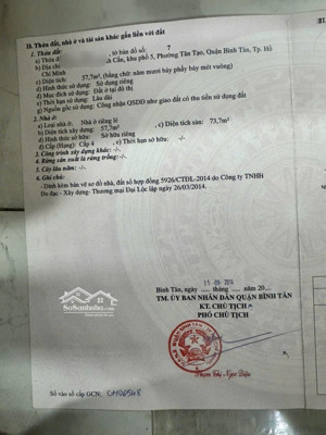 bán nhà đường lê đình cẩn - ngay tên lửa hẻm xe hơi 5m-58m2