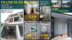 còn 2 phòng trệt-tx43 vip - 15m2 : 2.5 tr - 20m2, bếp to trong phòng: 3 tr phòng cửa sổ