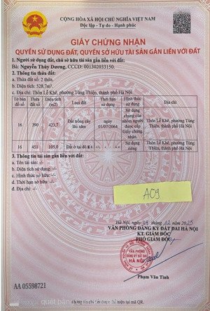 bán đất tại đường tỉnh lộ 413, phường tùng thiện, sơn tây, hà nội, 23 triệu vnd, 100m2 giá tốt