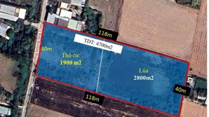 bán đất thổ lúa có 1900 thổ cư giá đất lúa đường xe tải tại cần giuộc, long an.