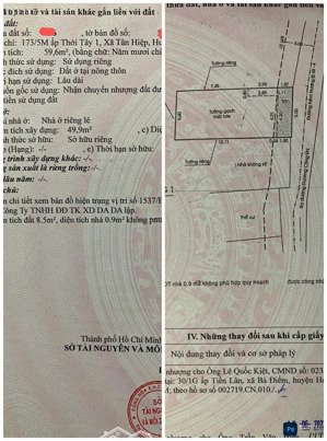 bán nhà sổ hồng riêng 1/ dương công khi, hóc môn, 5x12m