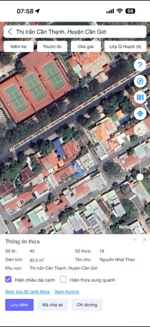 nhà c4 mặt tiền nhựa 8m khu 50 căn trung tâm thị trấn. cách vin 800m