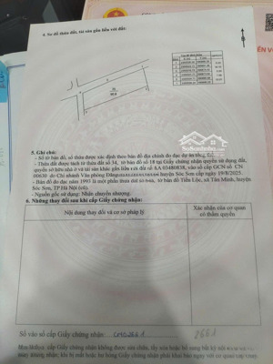 bán gấp đất thổ cư sóc sơn 90,8m cách tl418 60m giá cực hiếm