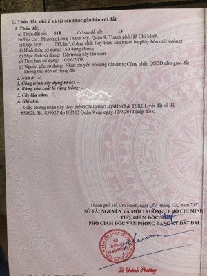 bán lô đất phố 125m2 hoặc biệt thư 563m2 đường 33, long thạnh mỹ, kề vinhomes grand park.giá rẻ!