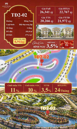 tđ2-02 biệt thự song lập nghỉ dưỡng phong cách địa trung hải