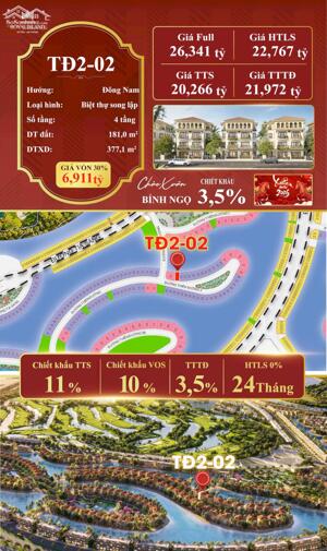 TĐ2-02 – Biệt thự song lập nghỉ dưỡng phong cách Địa Trung Hải 