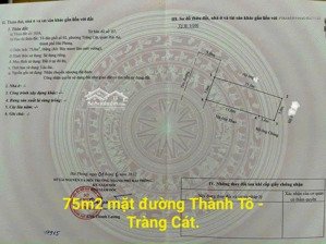 mặt đường thành tô tràng cát 75m2 ngang 5m giá 41tr có tt