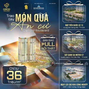 căn hộ 2pn diamond boulevard giá từ 35 triệu/m2 chỉ 10% ký hđmb, nhận nhà sau tết