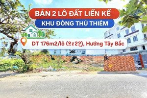 sổ đỏ tên cá nhân bán 2 nền biệt thự liền kề kdc đông thủ thiêm 176m2/nền giá bán nhanh 18tỷ có tl