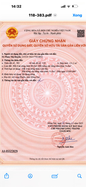 bán đất long phước, 1,55 tỷ, 125m2 bao đẹp giá siêu hời ở long thành, đồng nai