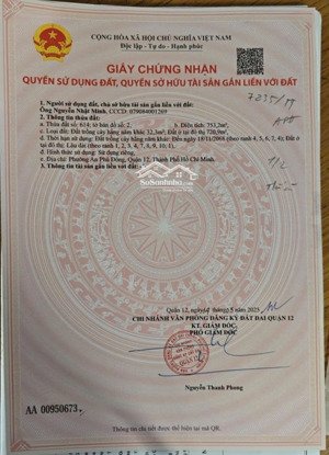 bán đất 1 sẹc an phú đông 25, diện tích: 10x55m =732m2 thổ 711m2 đường bê tông 6m sổ riêng