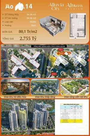 bán căn studio view đẹp alluvia city tòa alumi 3 - giá tốt nhất phân khúc