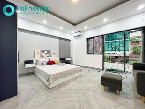 căn hộ 1 phòng ngủ, diện tích lớn - gần ga metro tân cảng - đầy đủ nội thất, máy giặt riêng