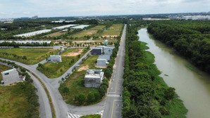 bán đất view bờ sông 80m2 sổ sẵn tại p thới hòa - mỹ phước ̣ đối diện cổng đại học việt đức