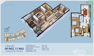 bán căn s sổ đỏ = 75m2 tòa n03 2pn 2wc giá 6.3 tỷ.