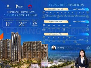 nhận booking the global city - masteri cosmo central (ct4)