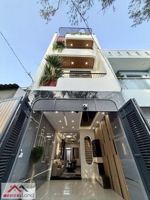 xe hơi ngủ nhà - quận 12, an phú đông, 60m, 4 tầng, 4pn, 5wc, mới tinh, hiện đại, full nội thất