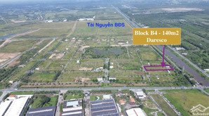 lô đất mặt ngoài ngay cổng vào, cạnh công viên, khu dân cư daresco đức hoà, 140m2