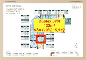 duplex 3pn 132m2 tầng cao view hồ tây siêu đẹp, giá 23 tỷ. vay chỉ cần vốn 5,1 tỷ ký hđmb ngay