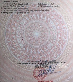 làm việc trực tiếp giá tốt! bán đất thôn nam thành, xã hòa phong, huyện hòa vang