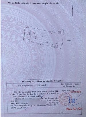 bán đất 171m2 - đường nguyễn hoàng - phường bình hiên - quận hải châu - 21 tỷ