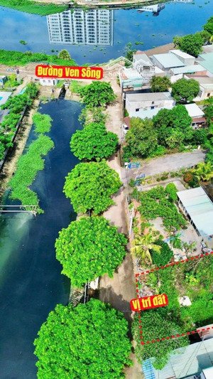 bán đất mặt tiền kênh sông vàm thuật, p. an phú đông, q12. dt 12m x 62m, giá siêu hời 23.5 tỷ